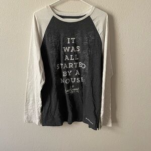 Disney Black and White Long Sleeve Tee